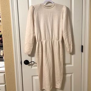 Cream, Knitted St. John dress.